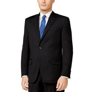 New! MICHAEL KORS Men's Black Solid Suit Separate Classic Fit Jacket Size 46S